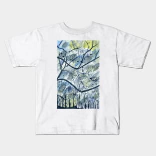 Abstract Trees Watercolor Painting Kids T-Shirt